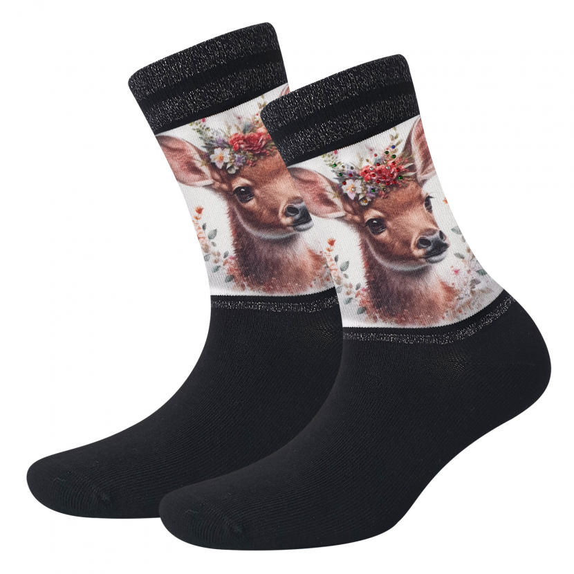 Cool 7 - Damensocken mit Strass - Motiv - C0478